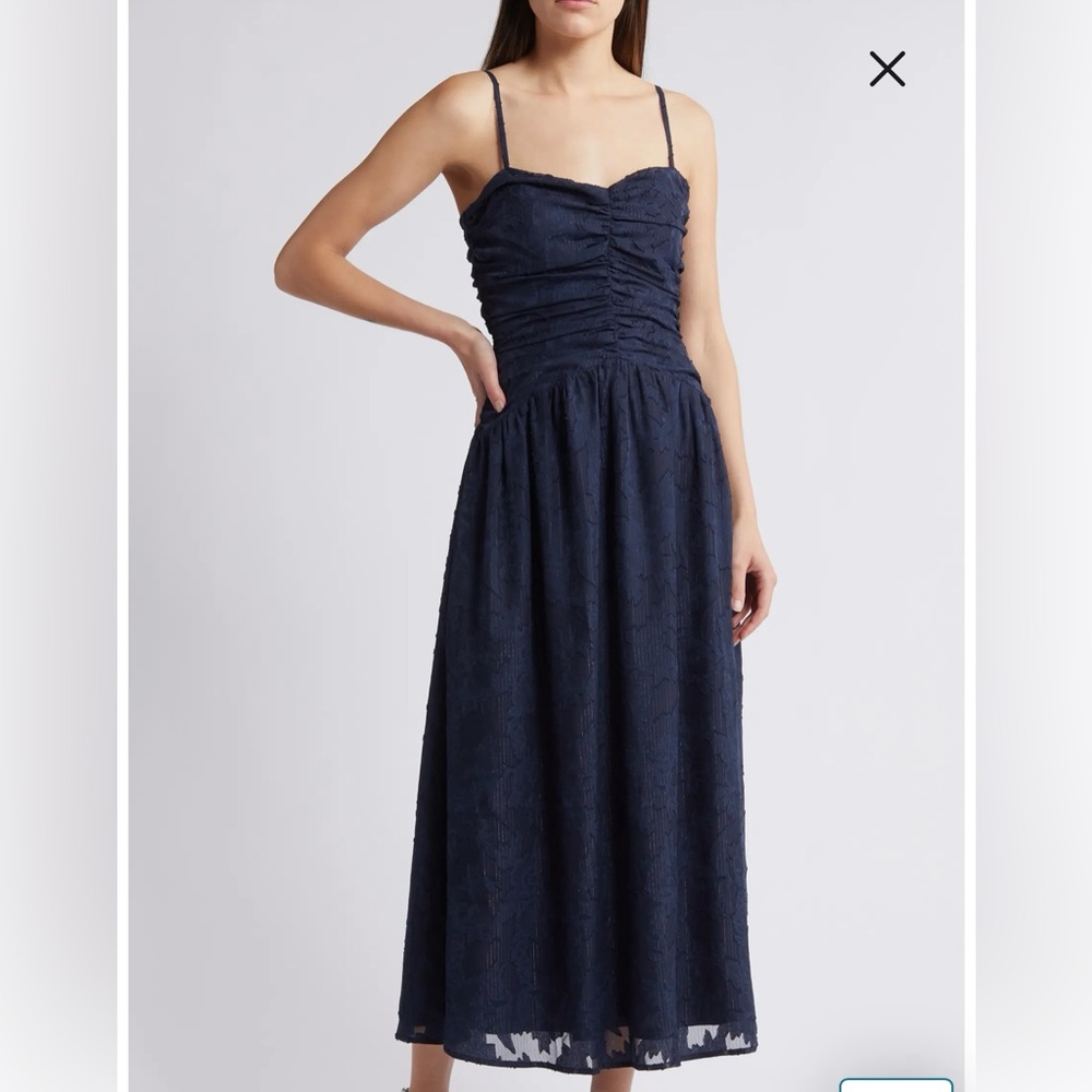 Celestial Glow Metallic Stripe Dress